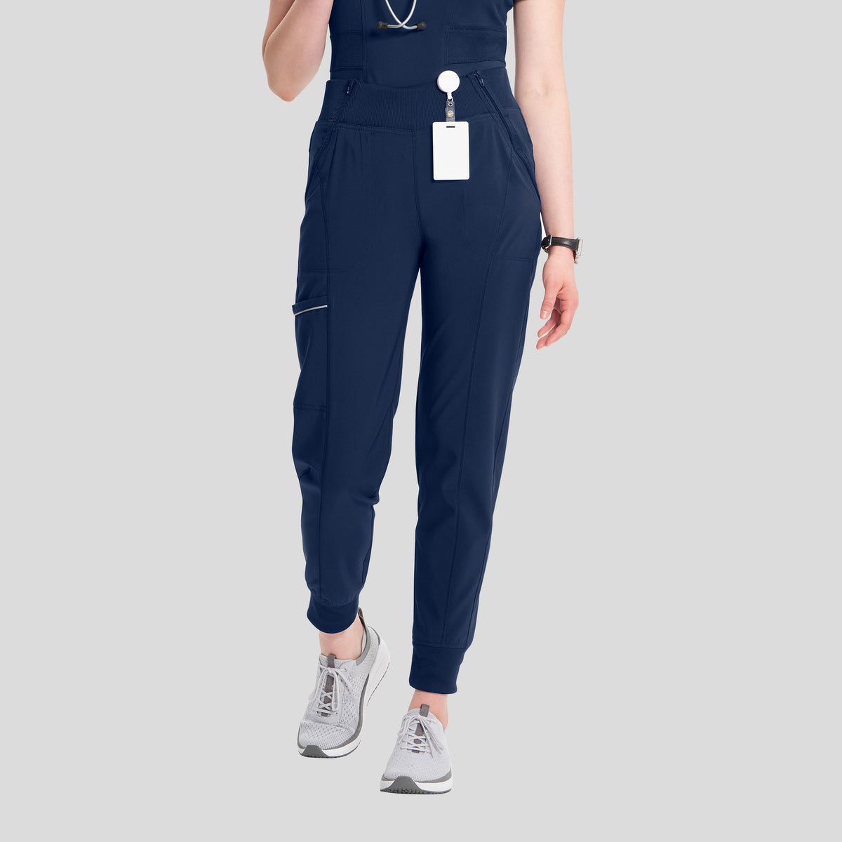 Infinity Elastic Waistband Jogger Scrub Pant | Navy