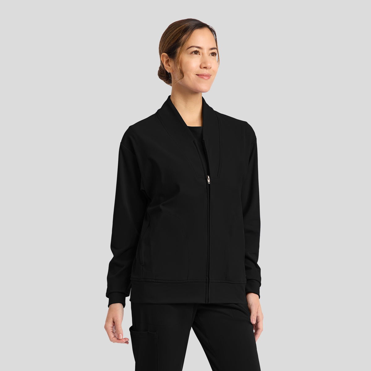 Achieve Warm-Up Scrub Jacket | Black