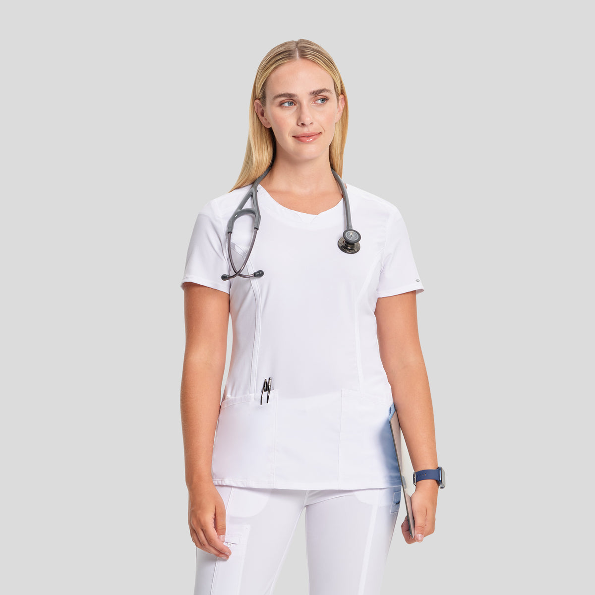 Women's Round Neck Top | White