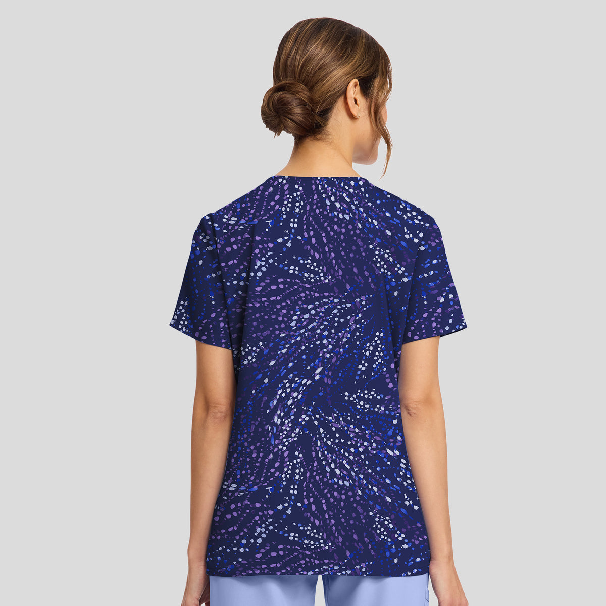 Women's Wild Specks Print Scrub Top