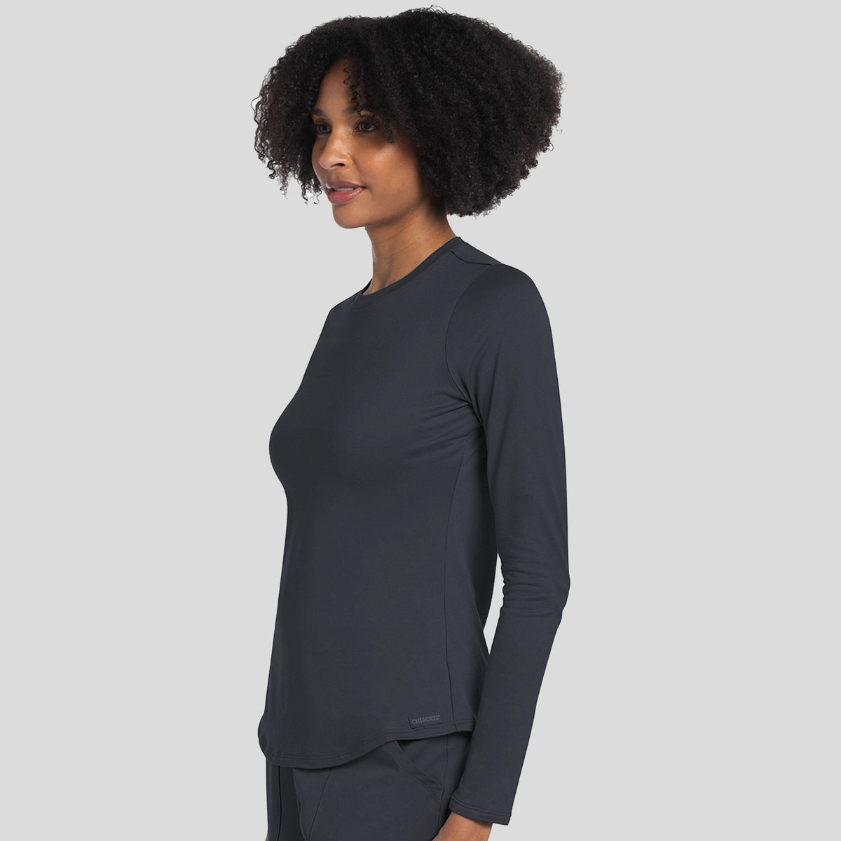 Long Sleeve Underscrub Knit Tee | Pewter