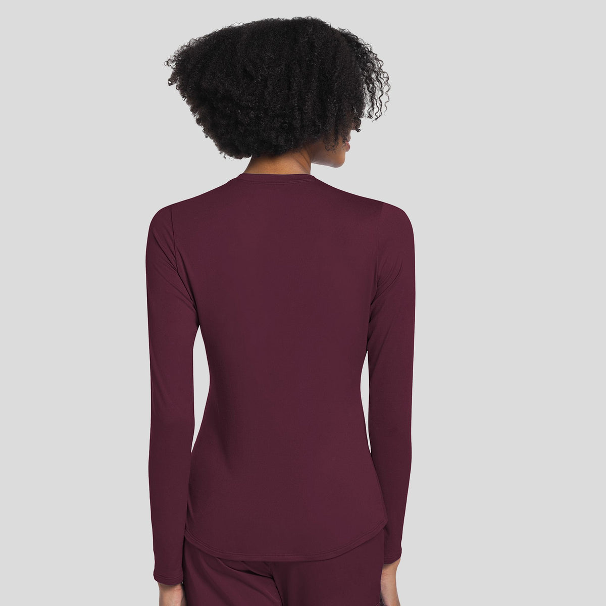 Long Sleeve Underscrub Knit Tee | Wine
