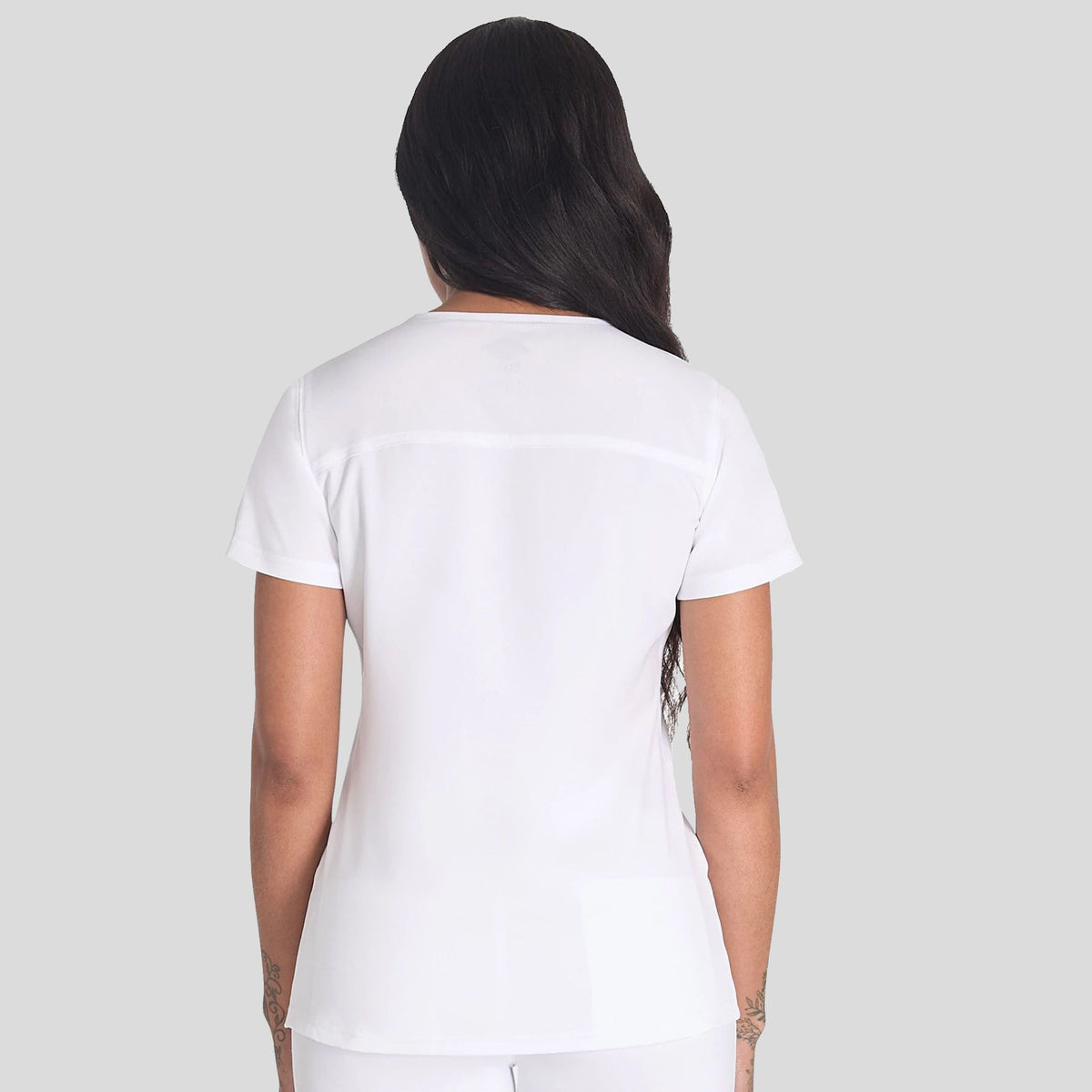 Women's V-Neck Scrub Top | White