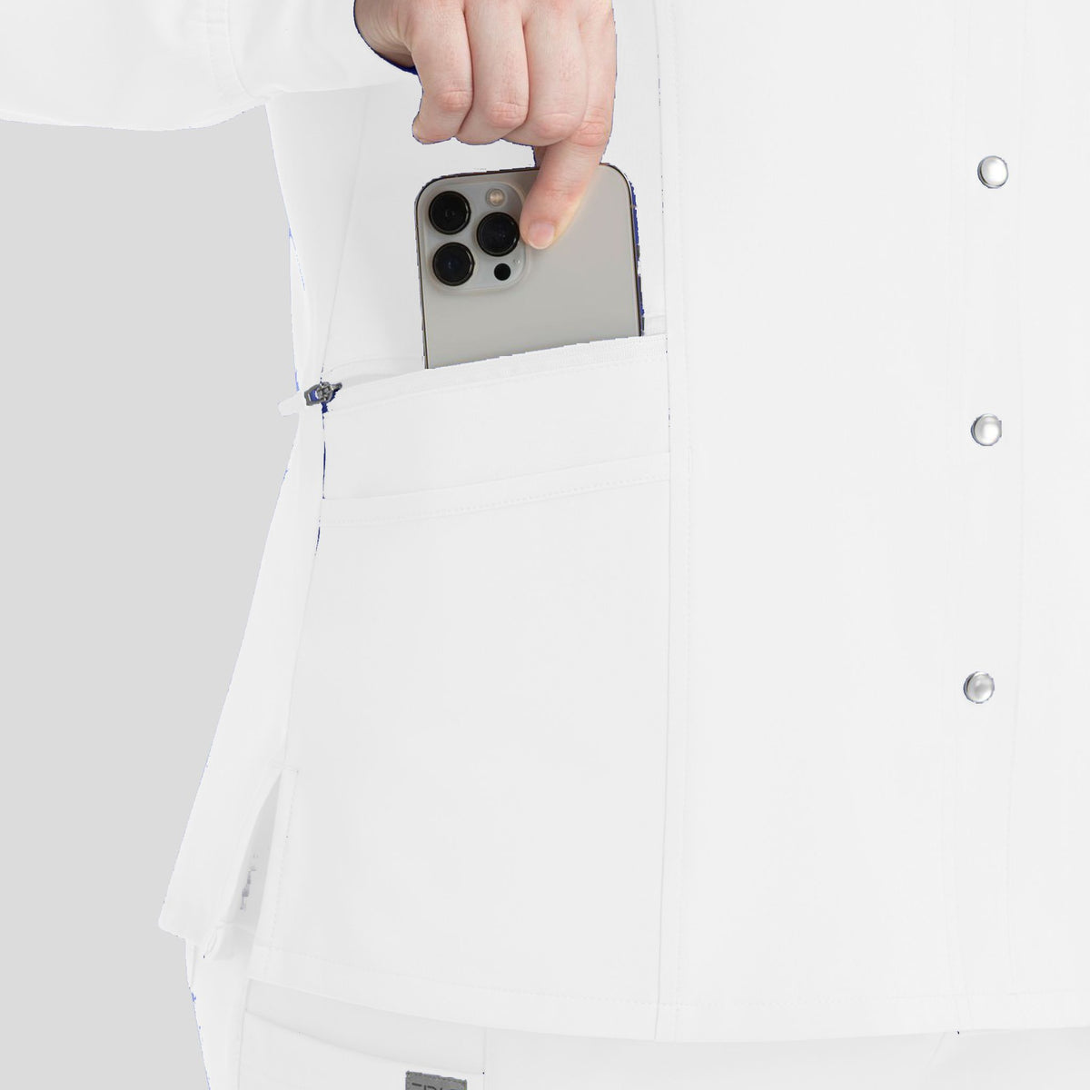 Womenβs Snap Jacket | White
