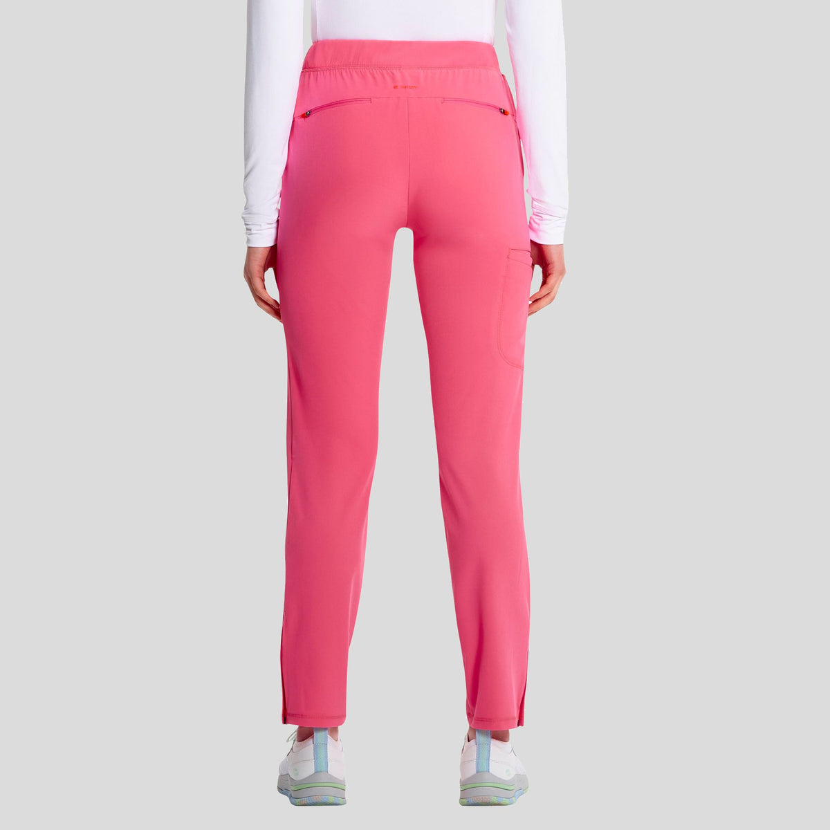 Mid Rise Pull-on Tapered Leg Cargo Pant | Power Pink