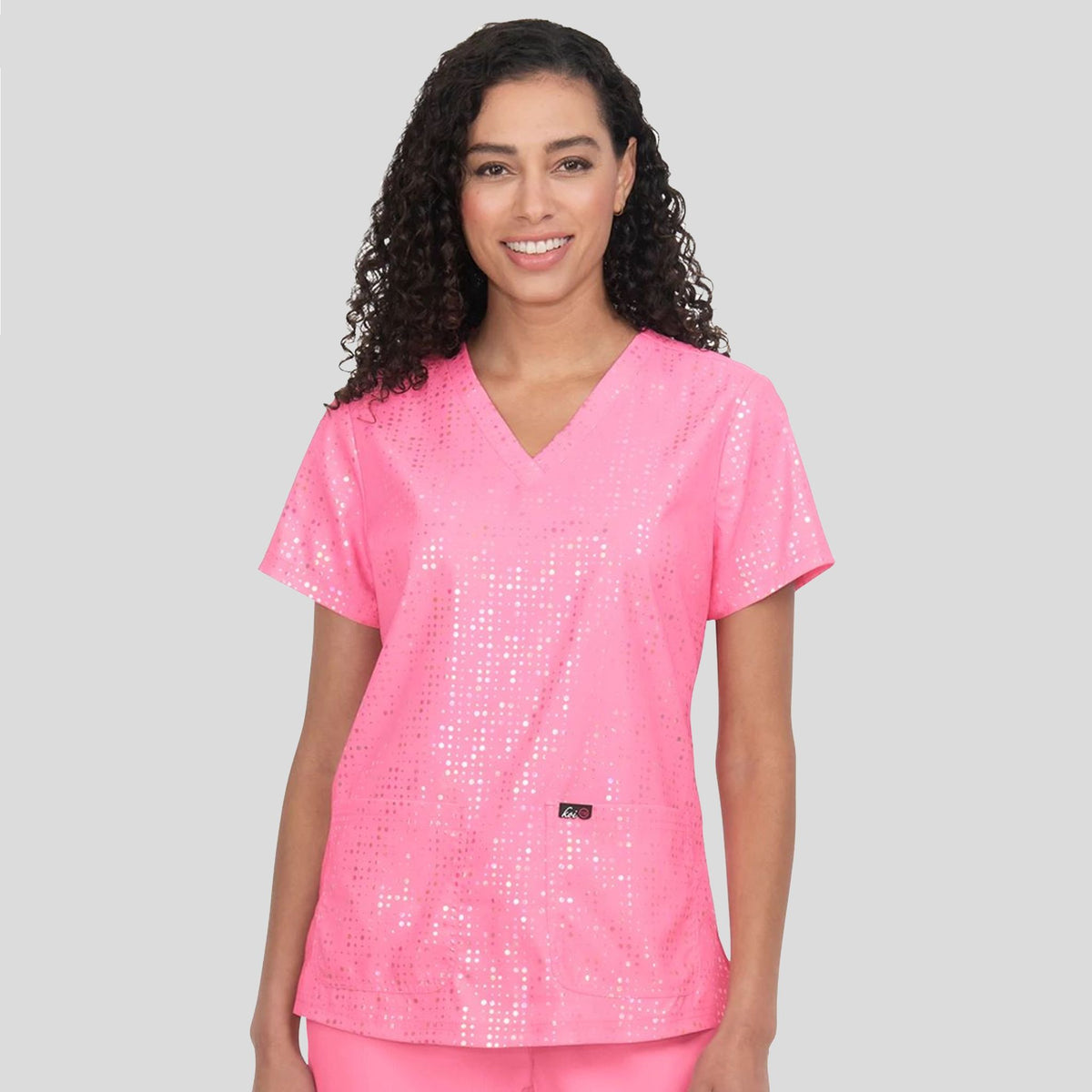 Velora Top | Iridescent Peony Pink