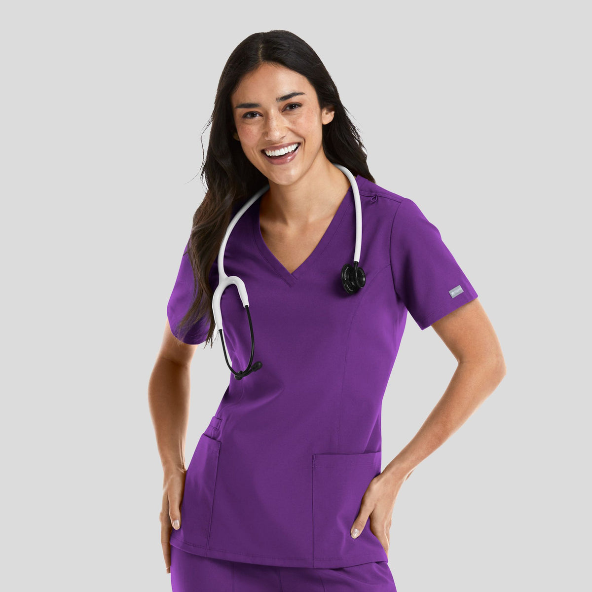 Women's Double V-neck Top | Eggplant
