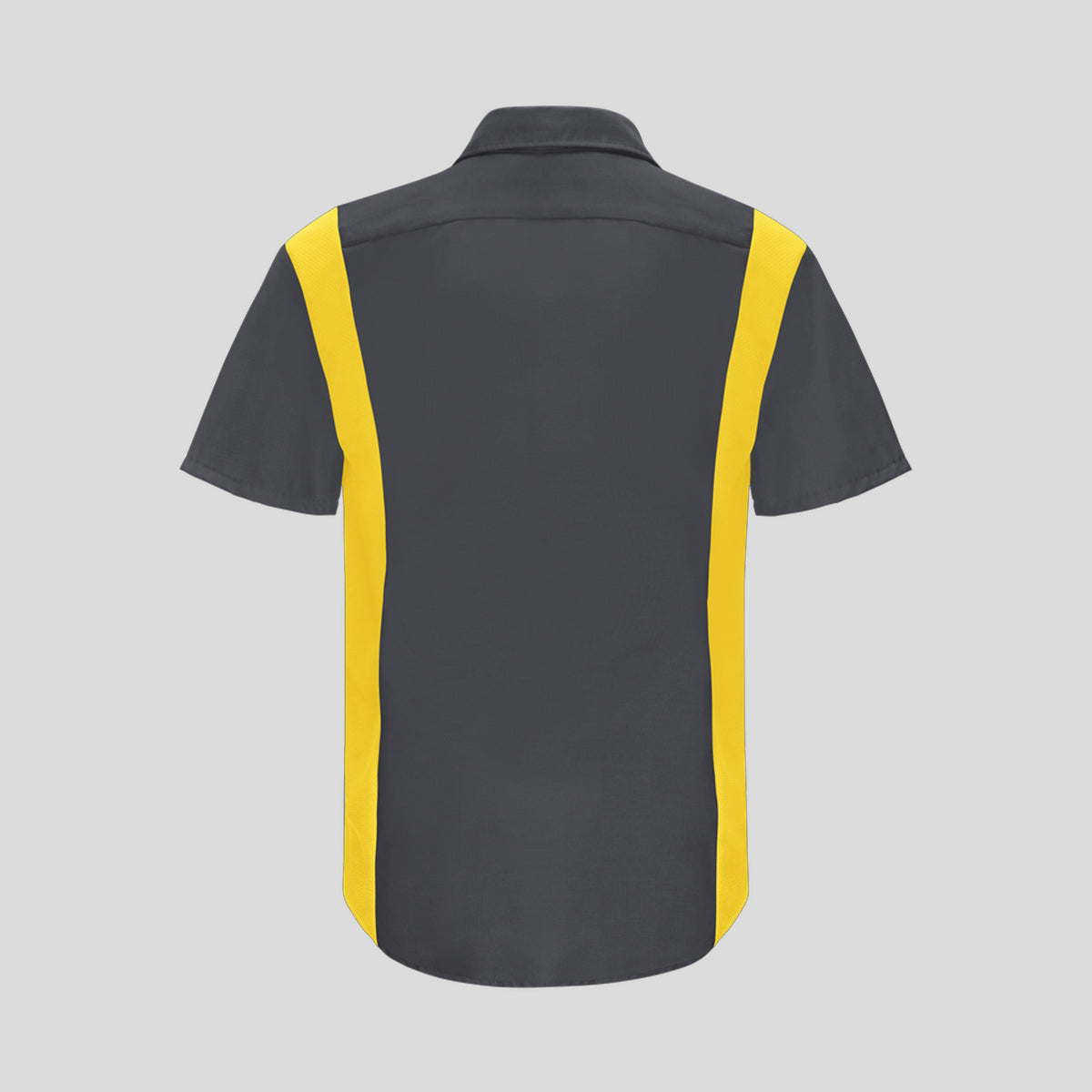 Short Sleeve Performance Plus Shop Shirt With Oilblok Technology | Charcoal/Yellow Mesh