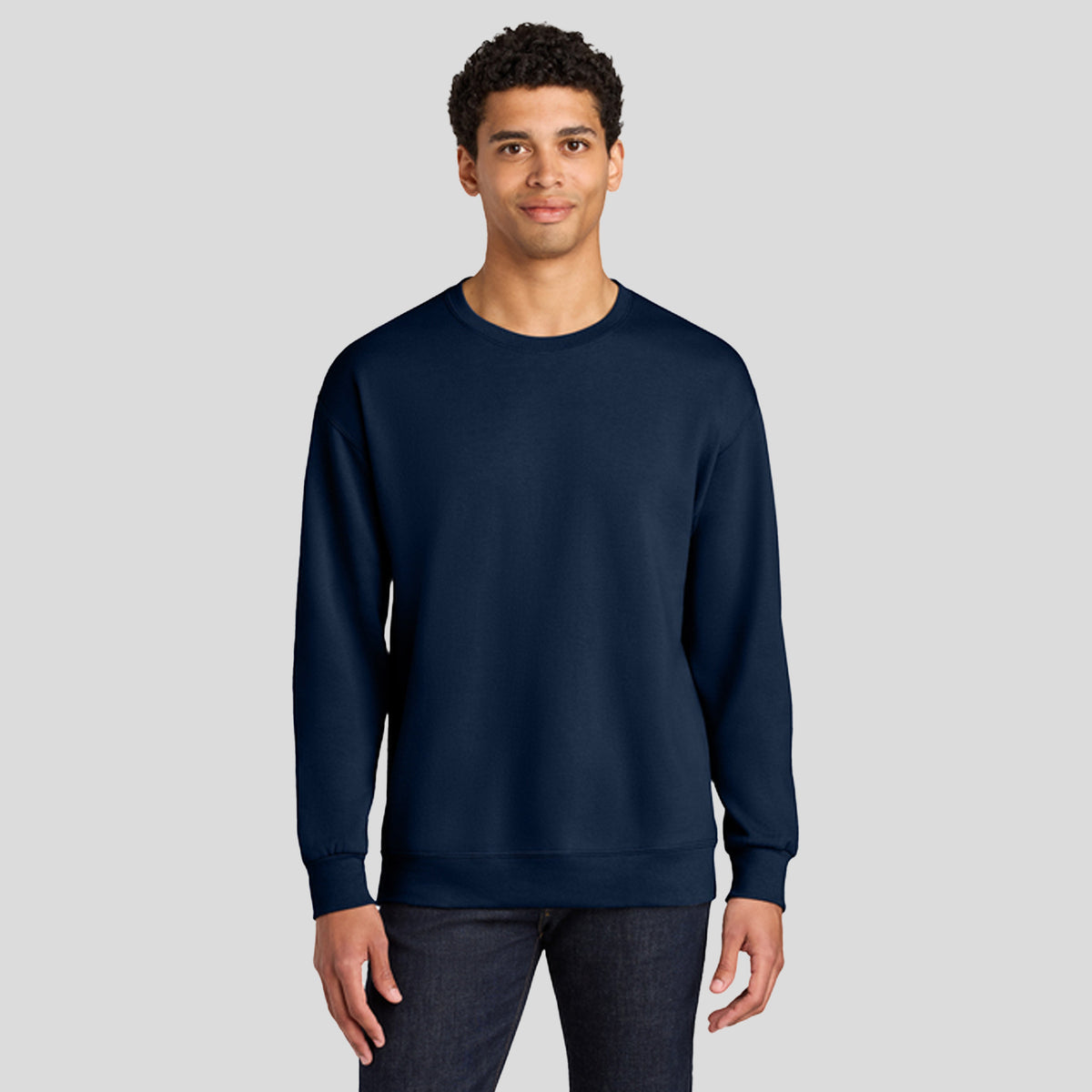 Ultimateβ’ Unisex CVC Ring Spun Crewneck Sweatshirt | J. Navy