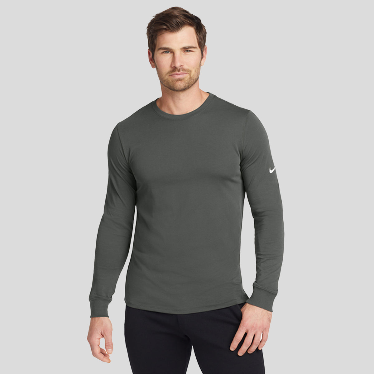 Dri-FIT Cotton/Poly Long Sleeve Tee | Anthracite
