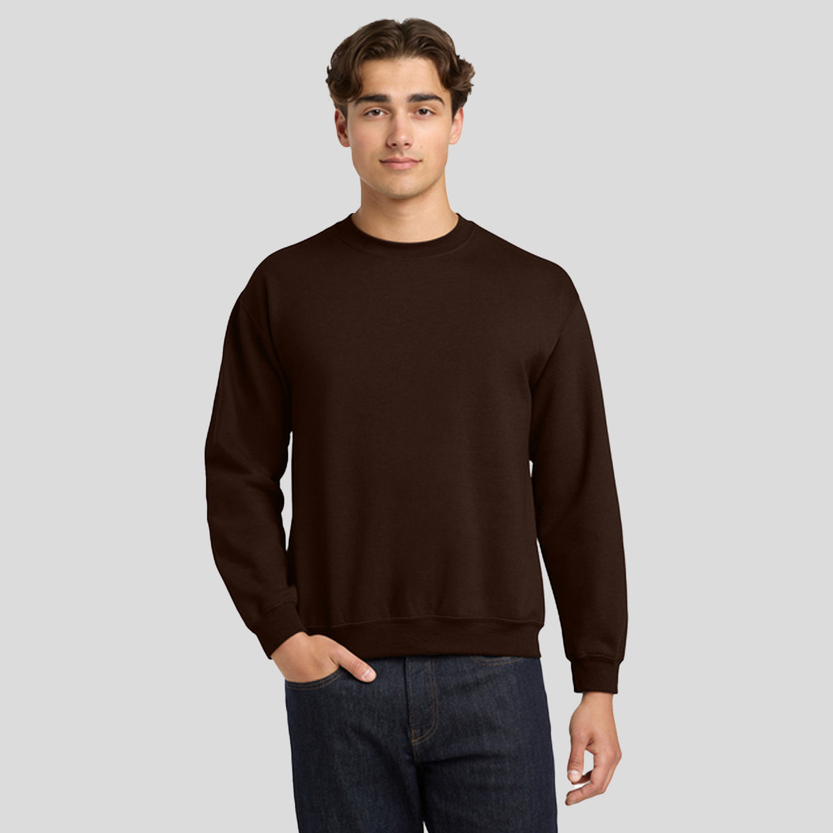 Heavy Blendβ’ Crewneck Sweatshirt | Dark Chocolate