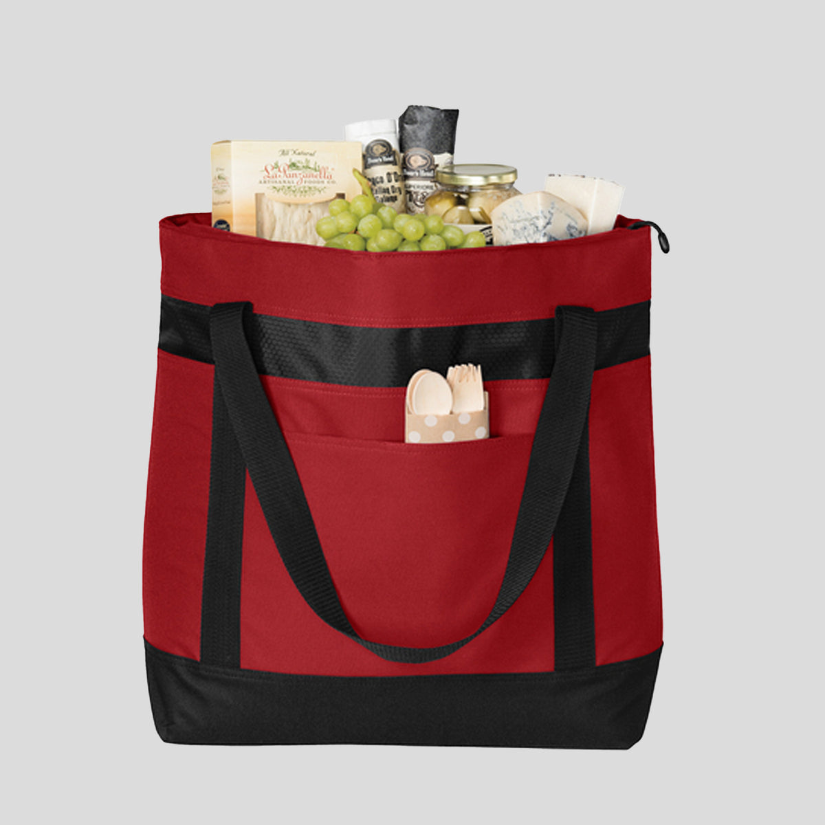 Large Tote Cooler | Chili Red/Black