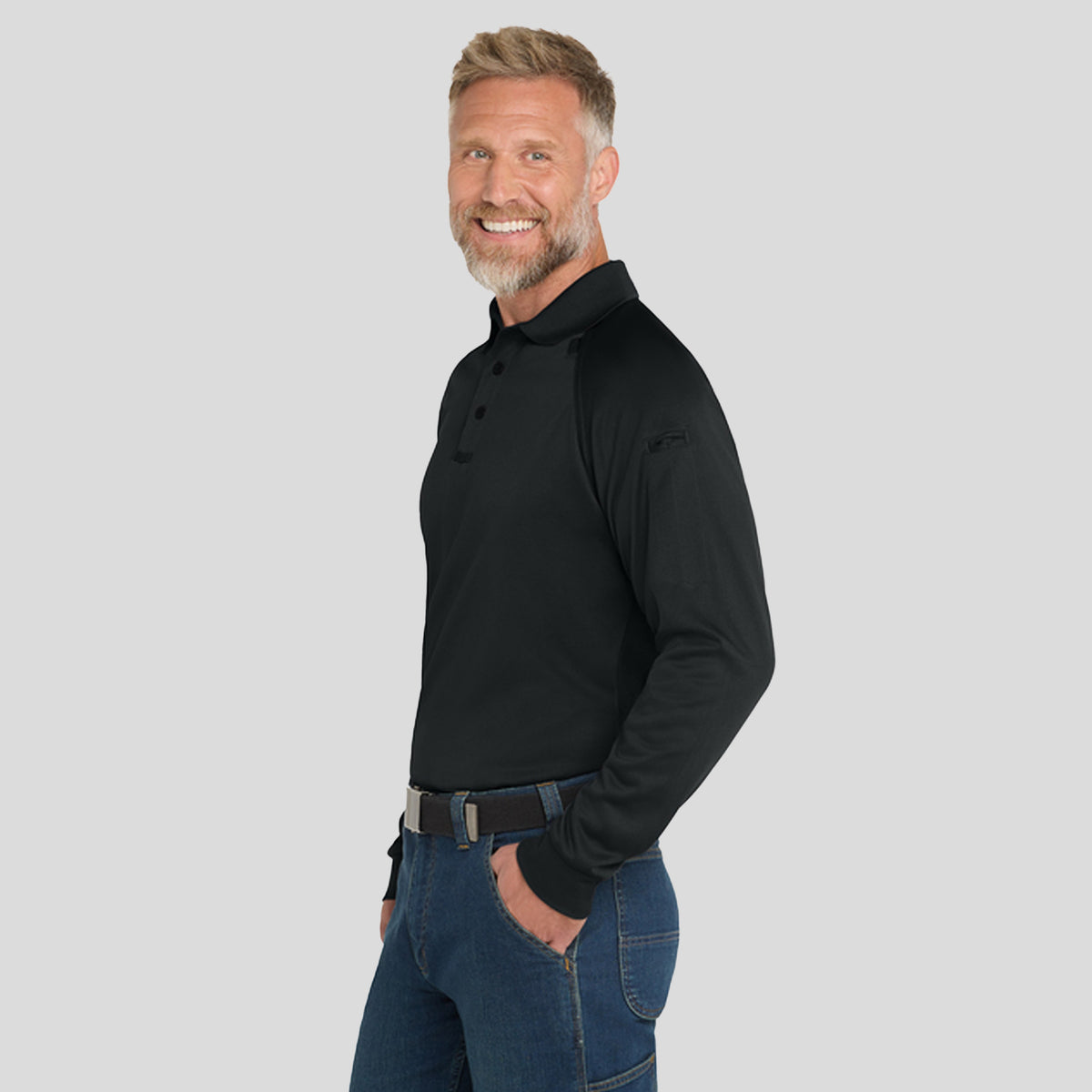Select Long Sleeve Snag-Proof Tactical Polo | Black