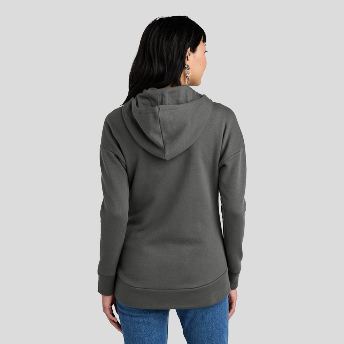 Womenโs Perfect Weightยฎ Fleece Drop Shoulder Full-Zip Hoodie | Charcoal