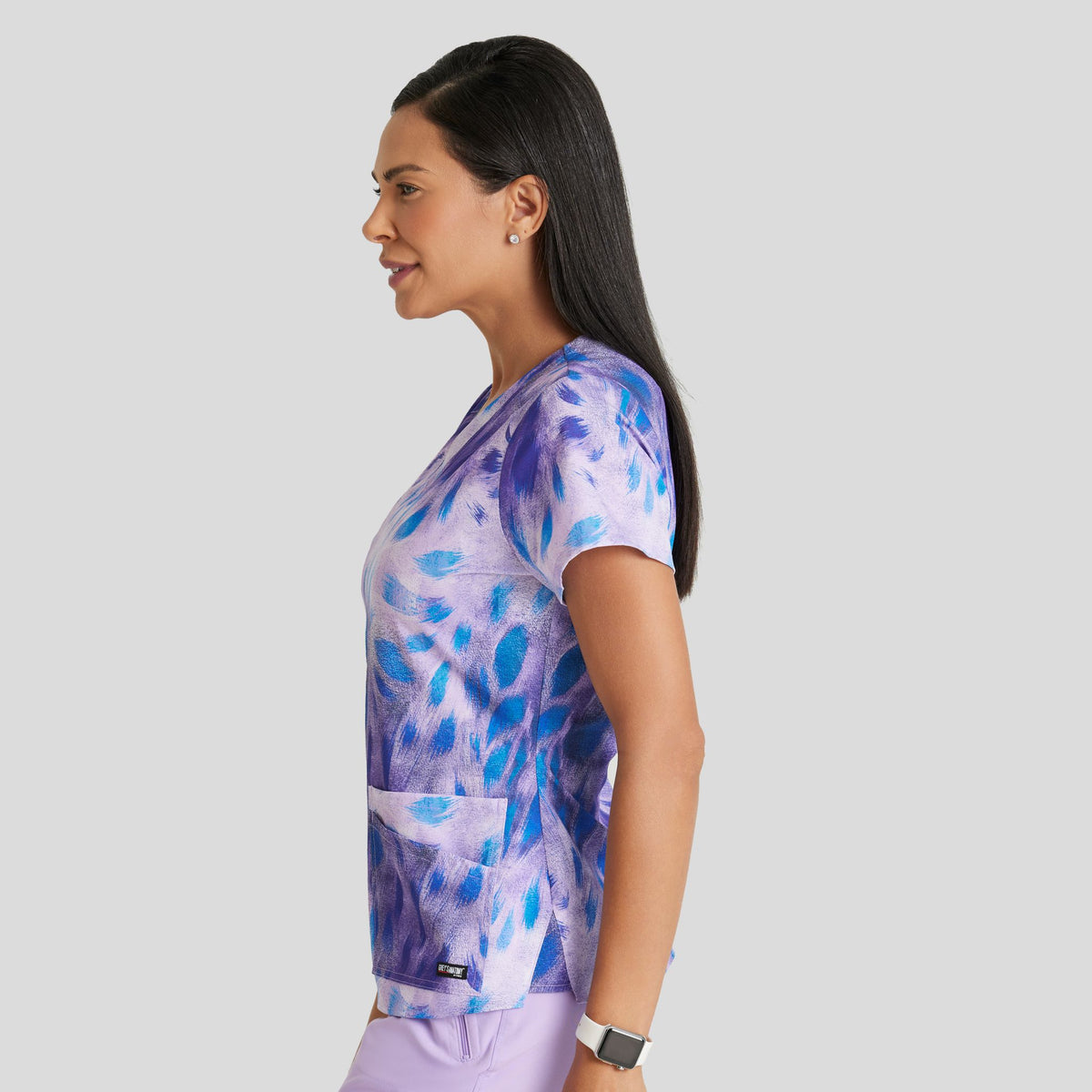 Ella Print Top | Electric Peacock