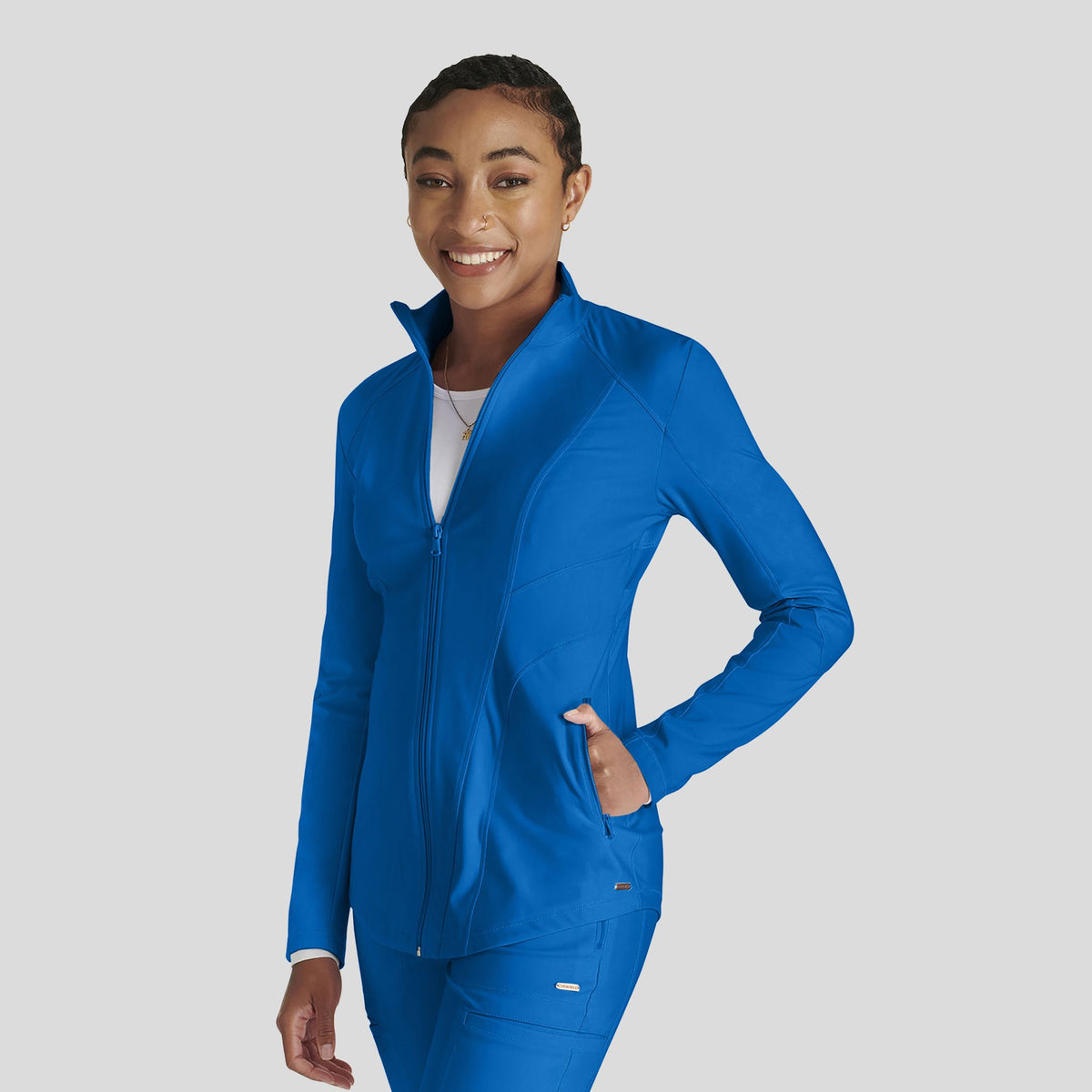 Zip Front Jacket | Royal