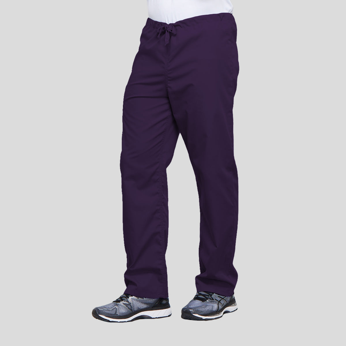 Unisex Drawstring Cargo Scrub Pant | Eggplant
