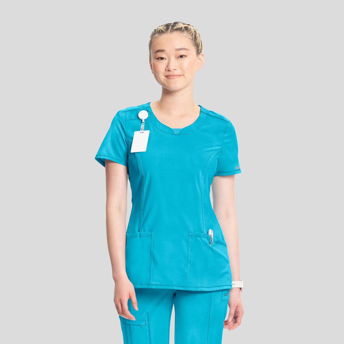 Women's Round Neck Top | Turquoise