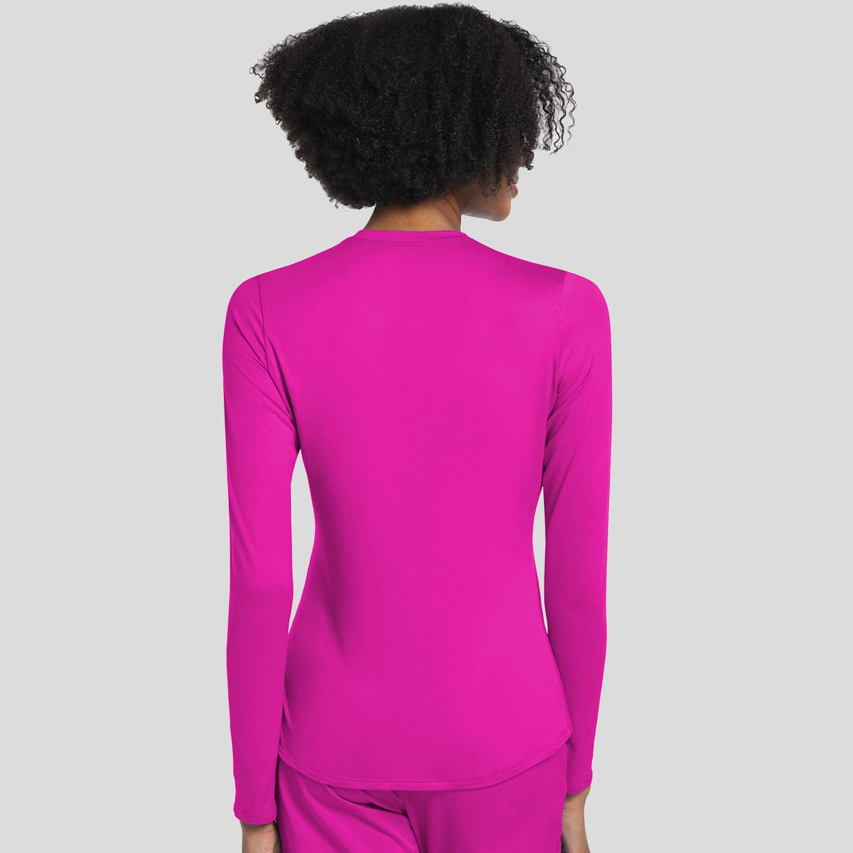 Long Sleeve Underscrub Knit Tee | Electric Pink