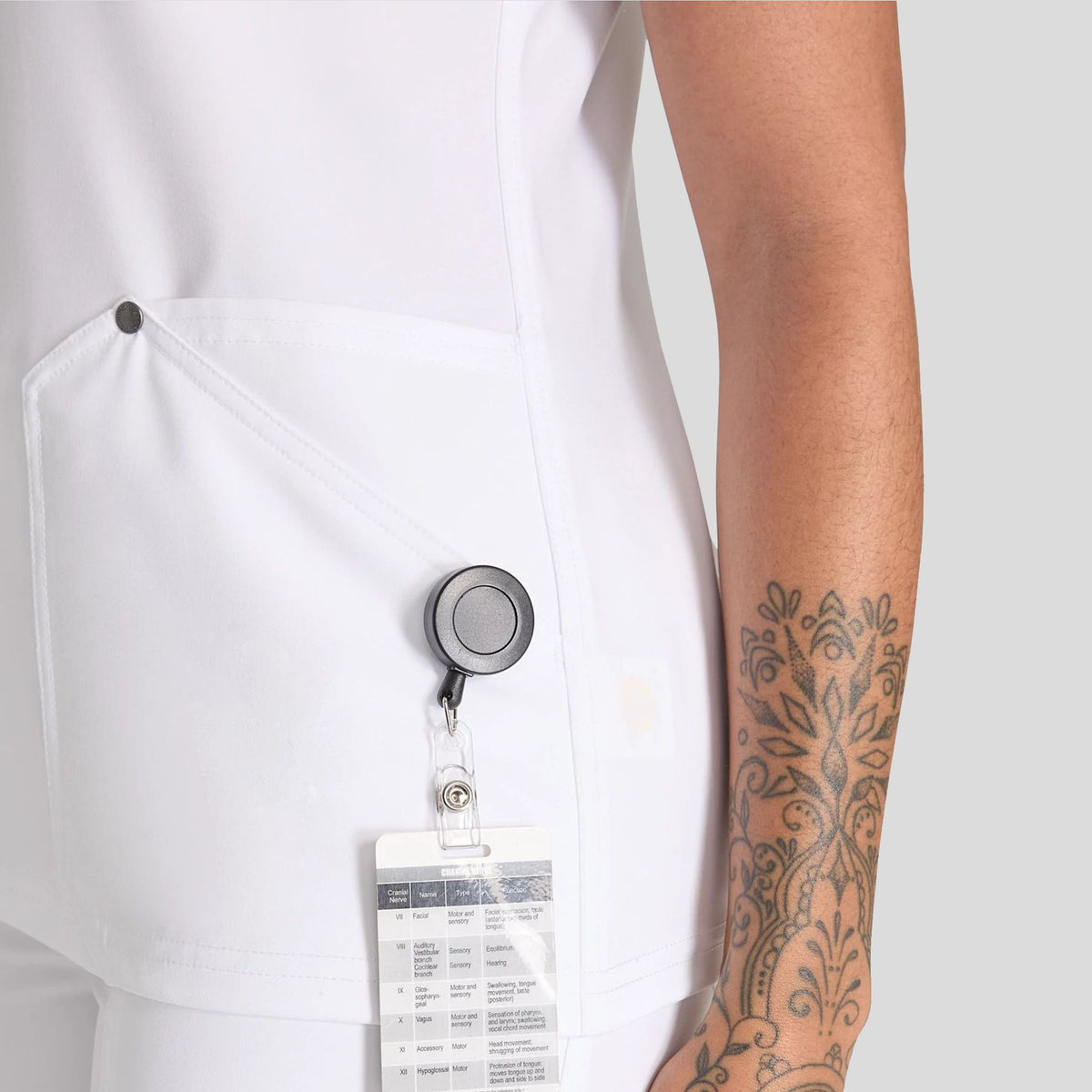 Women's V-Neck Scrub Top | White