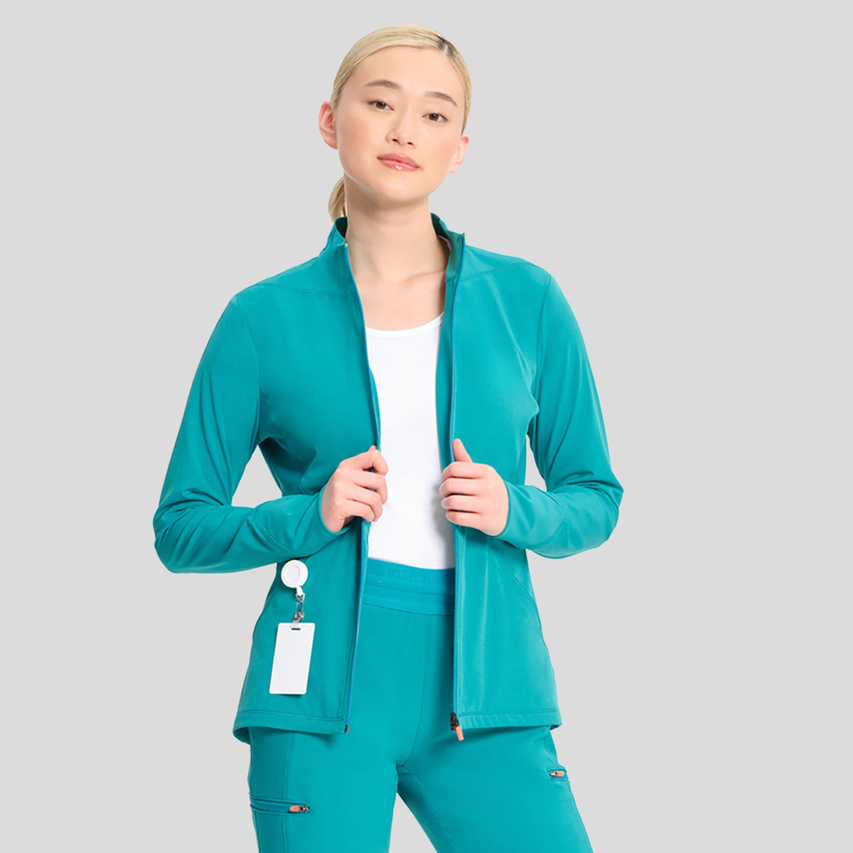 Zip Front Jacket | Teal