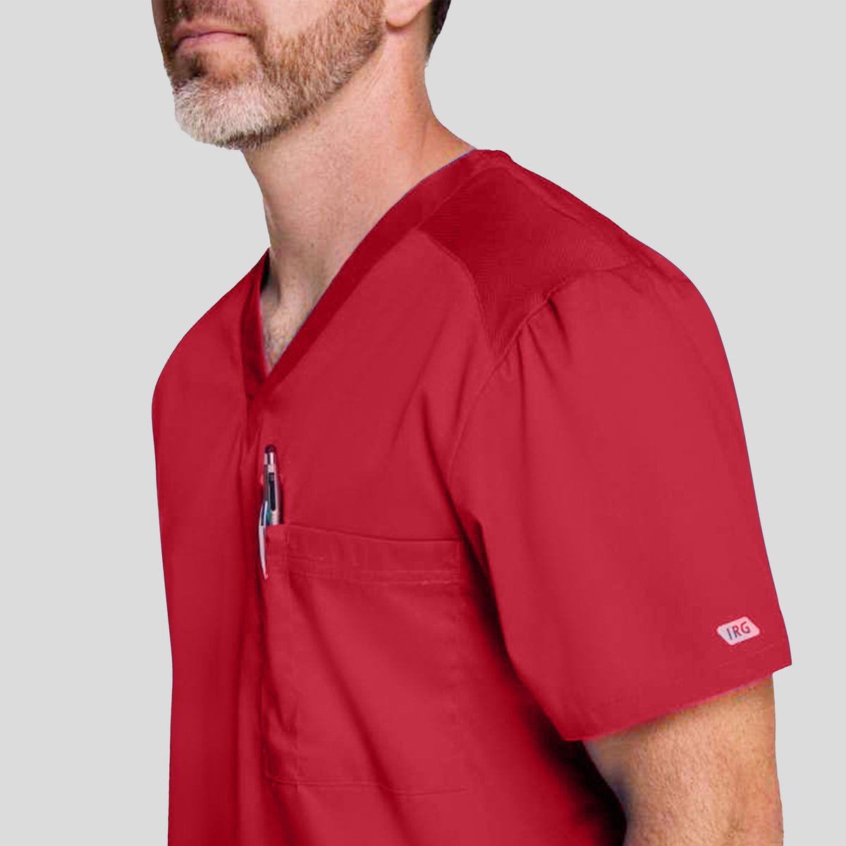 Men’s V-Neck Top | Red