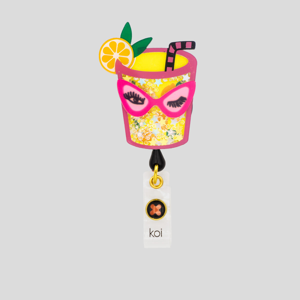 Lemonade Girl Shaker Badge Reel