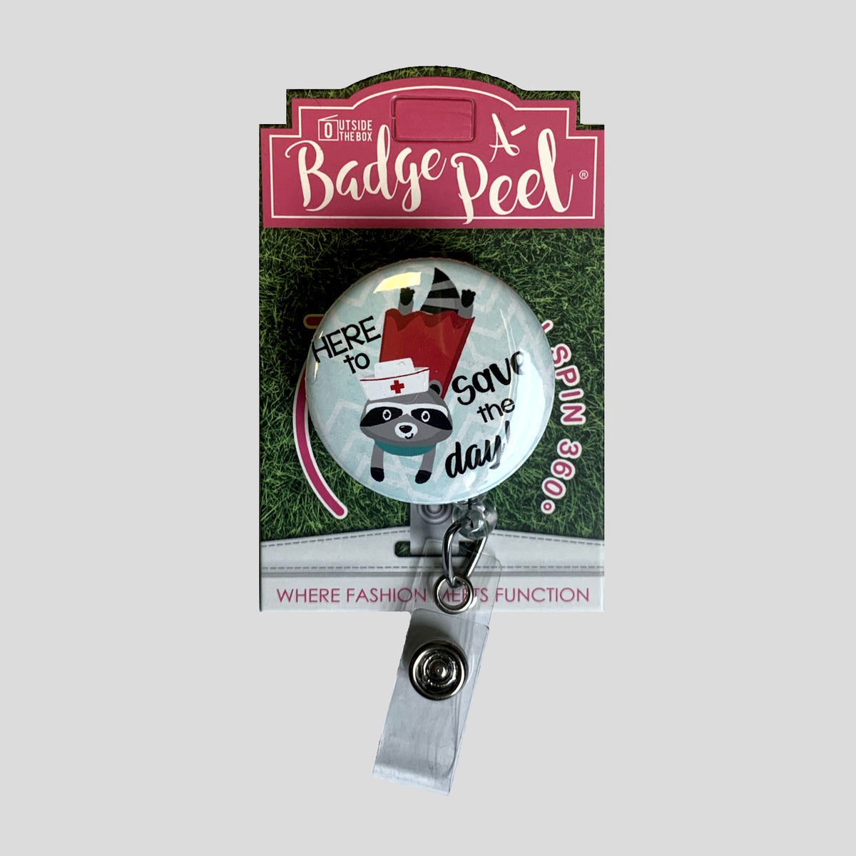 Super Raccoon Badge Holder