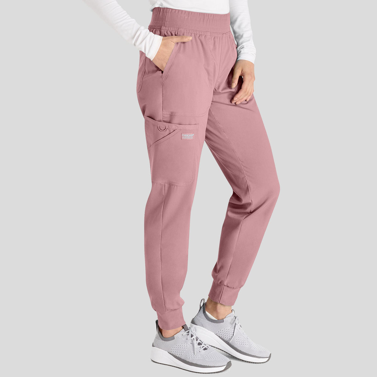 Women's Mid Rise Jogger Scrub Pant | Pink Essence
