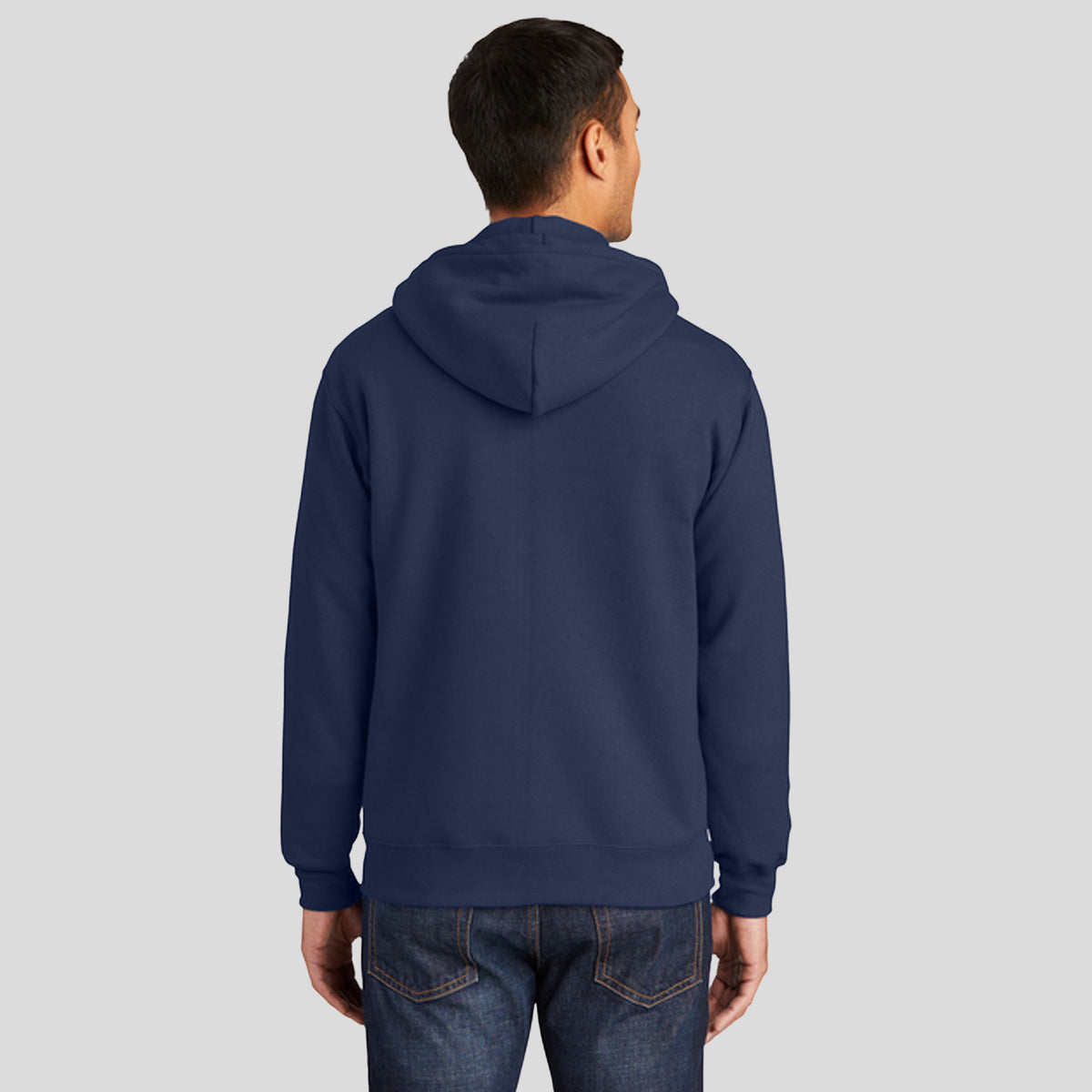 Tall Essential Fleece Full-Zip Hooded Sweatshirt  | Navy