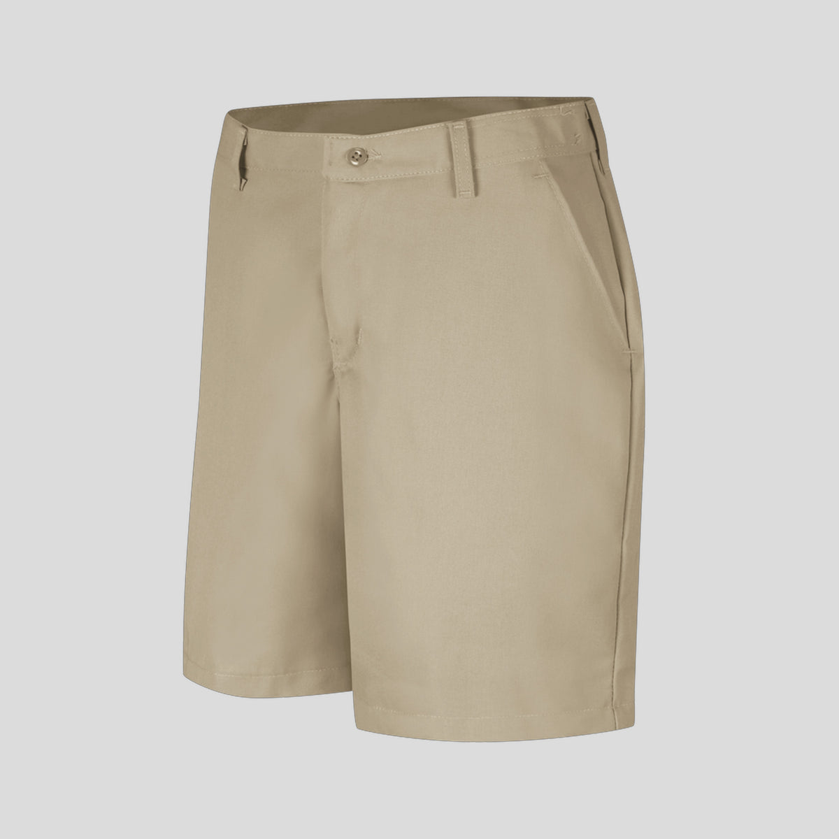 Women's Plain Front Shorts-8" Inseam | Tan