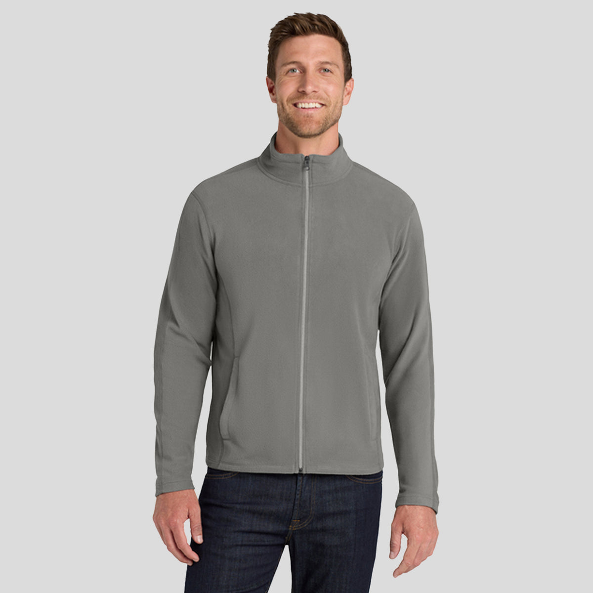 Men's Microfleece Jacket | Pearl Grey