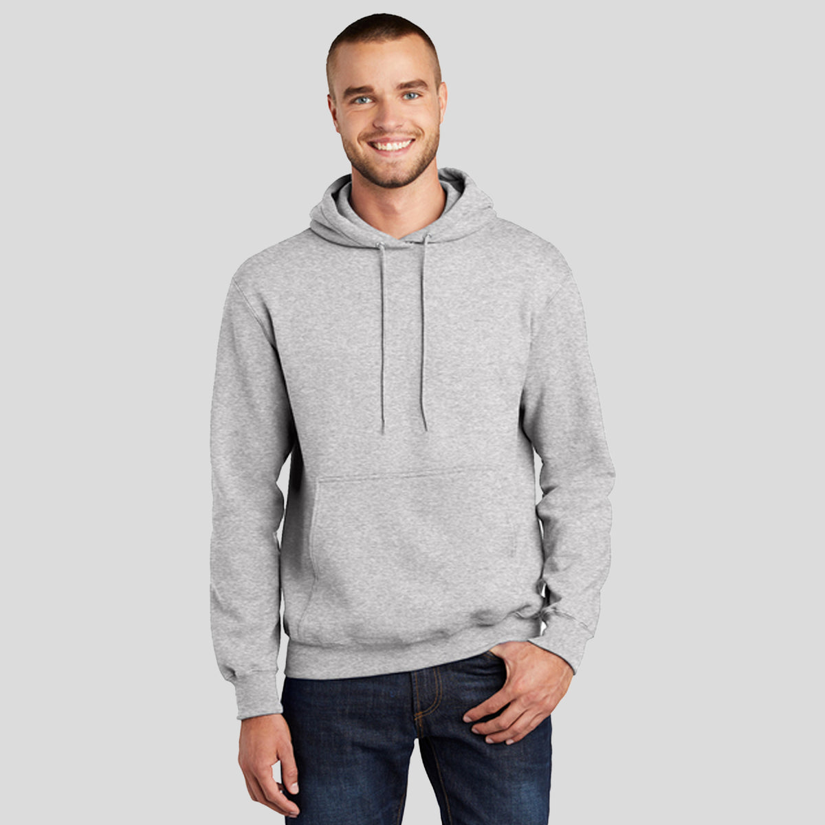 Tall Essential Fleece Pullover Hooded Sweatshirt | Ash