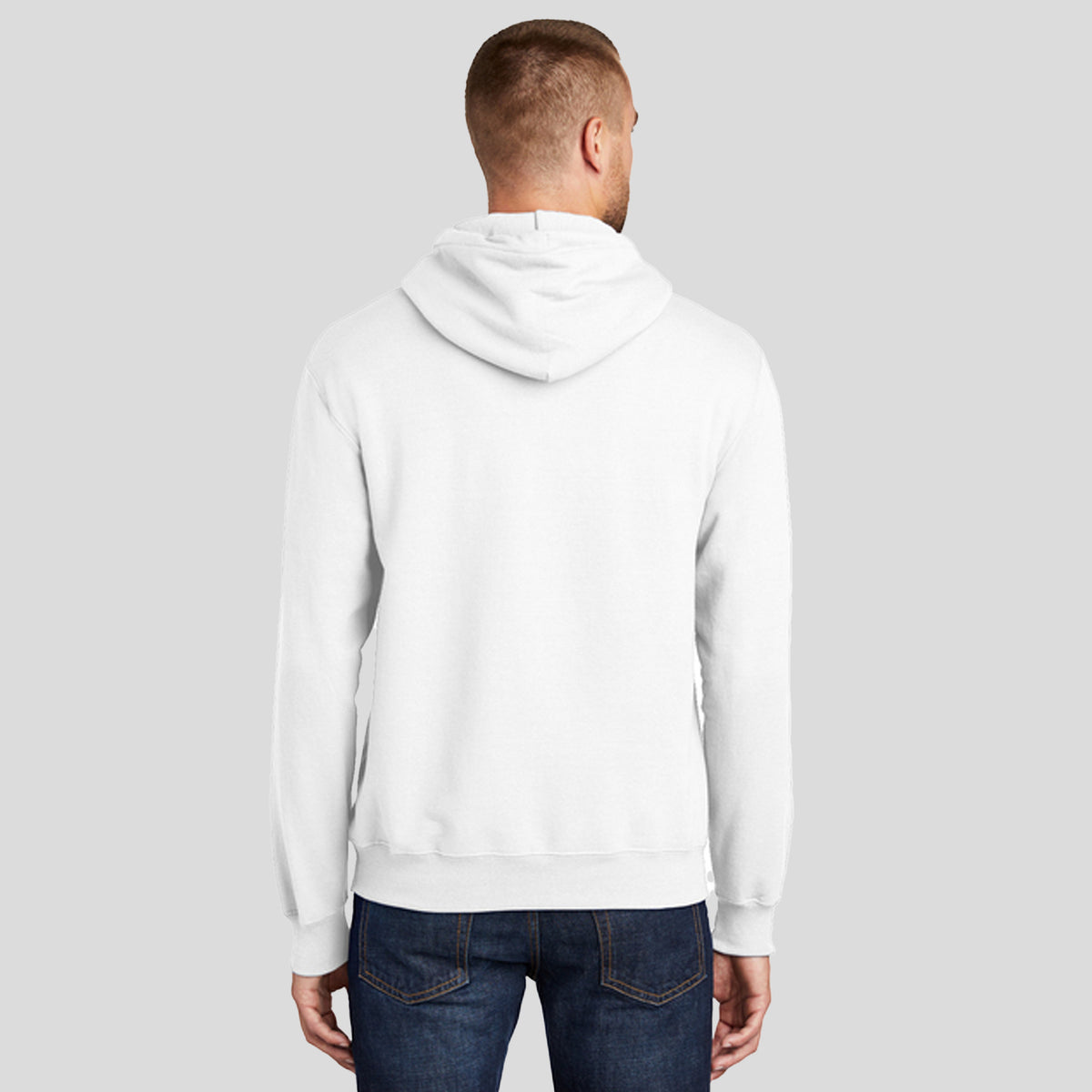 Tall Essential Fleece Pullover Hooded Sweatshirt | White