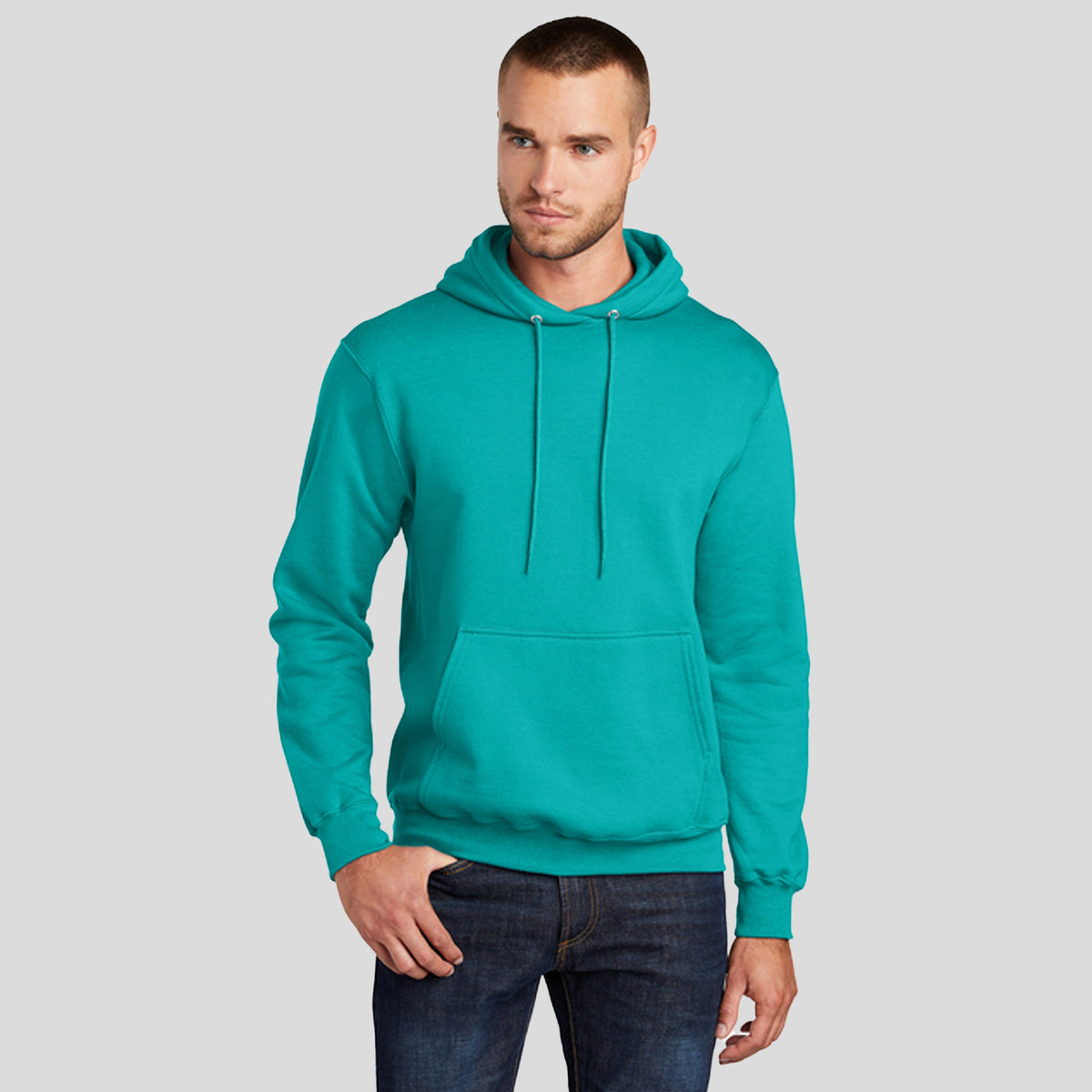 Core Fleece Pullover Hooded Sweatshirt | Bright Aqua