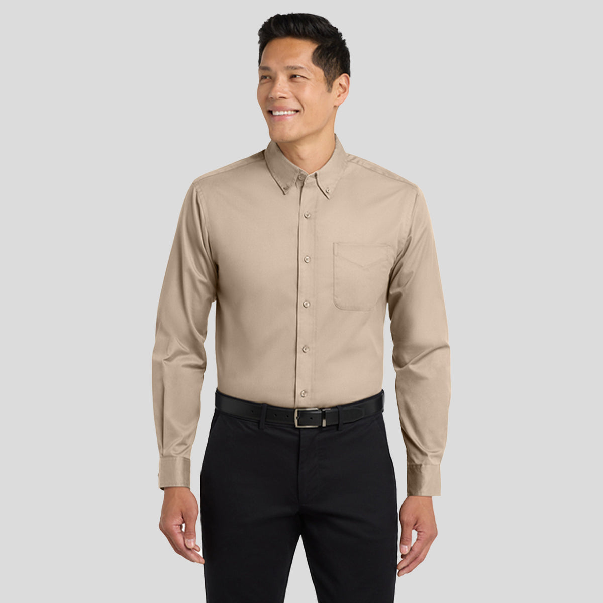 Long Sleeve Easy Care Shirt | Stone