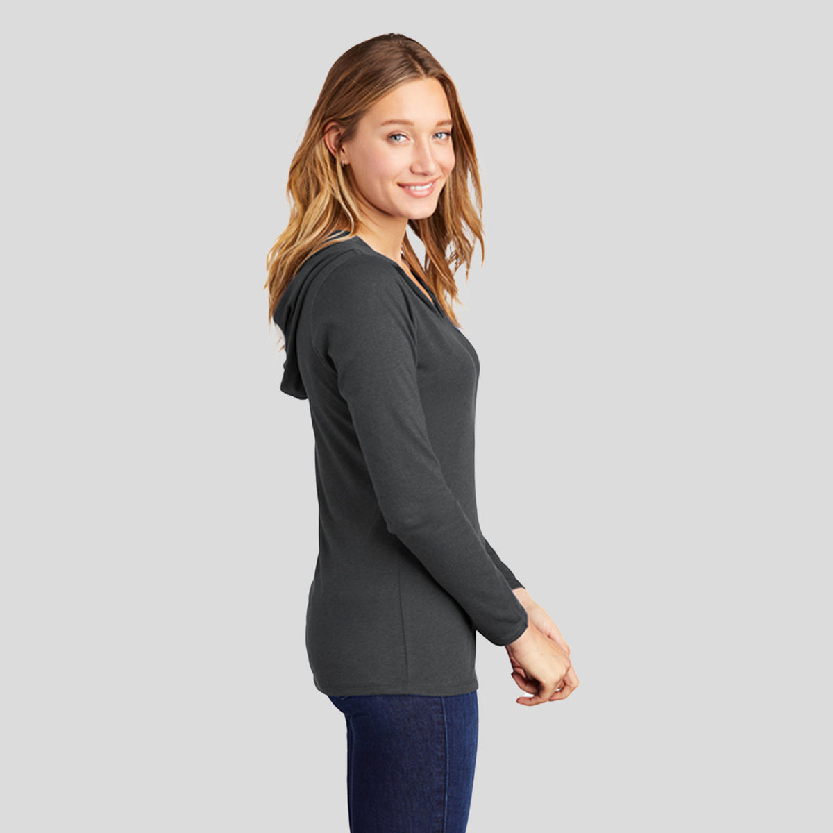 Women’s Perfect Tri ® Long Sleeve Hoodie | Charcoal