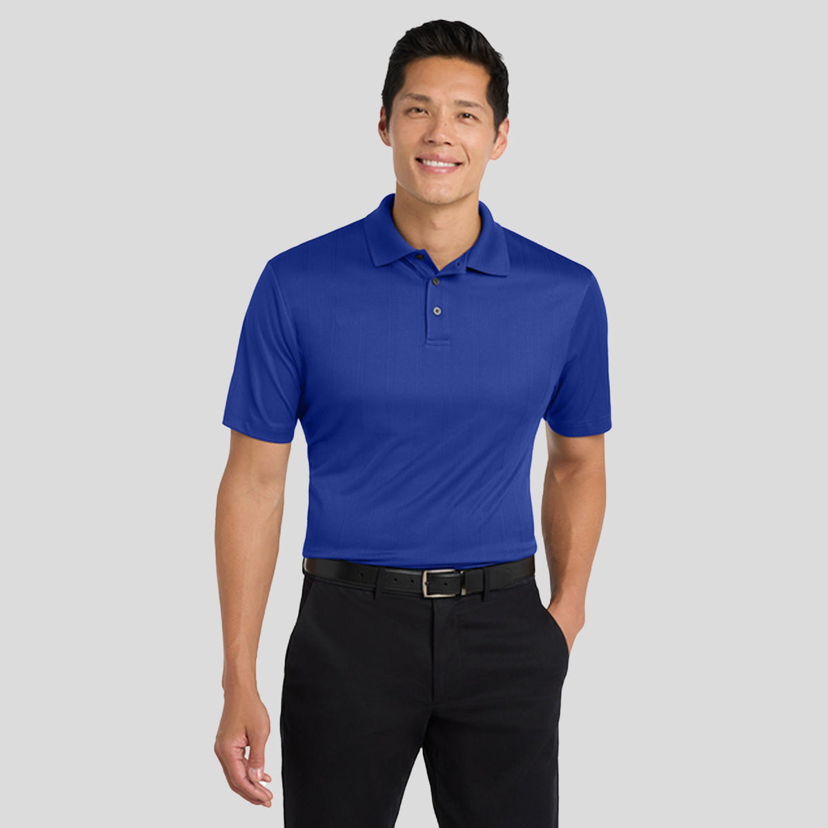 Performance Fine Jacquard Polo | Hyper Blue