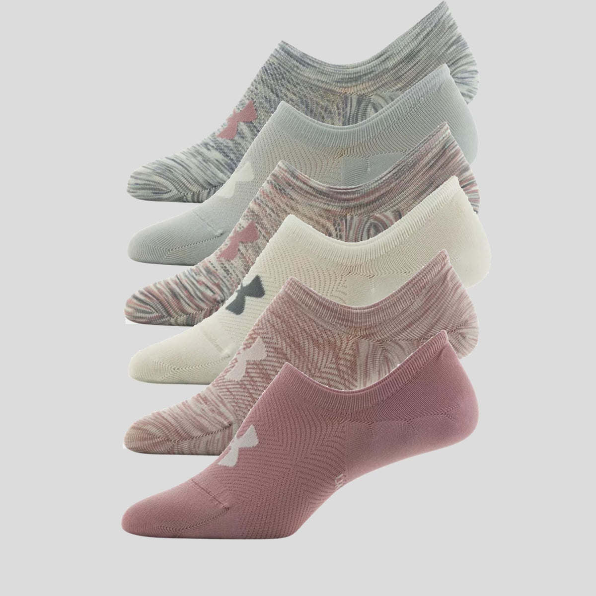 Unisex UA Essential 6-Pack No-Show Socks | Pink Elixir
